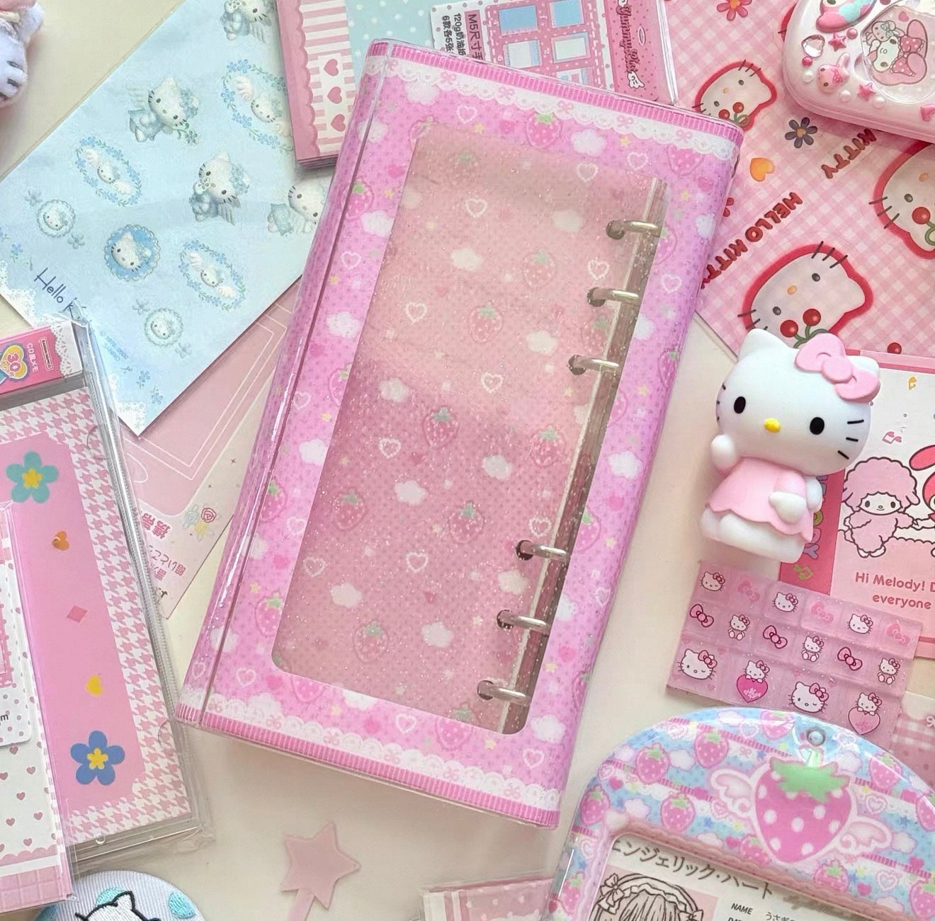 {yummylist} a6 half pink strawberry binder