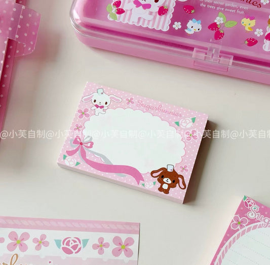 {byfufu} sugarbunnies rosy memo pad