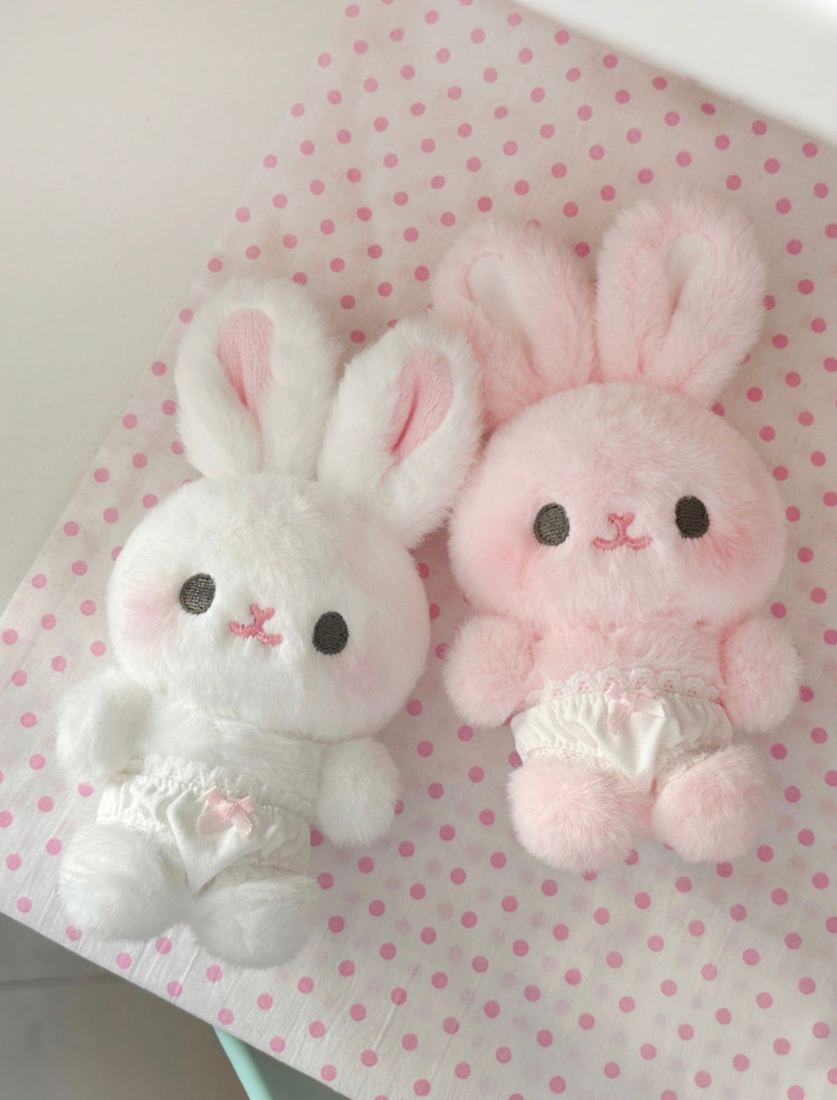 {angora lora} rabbit doll plush keyring