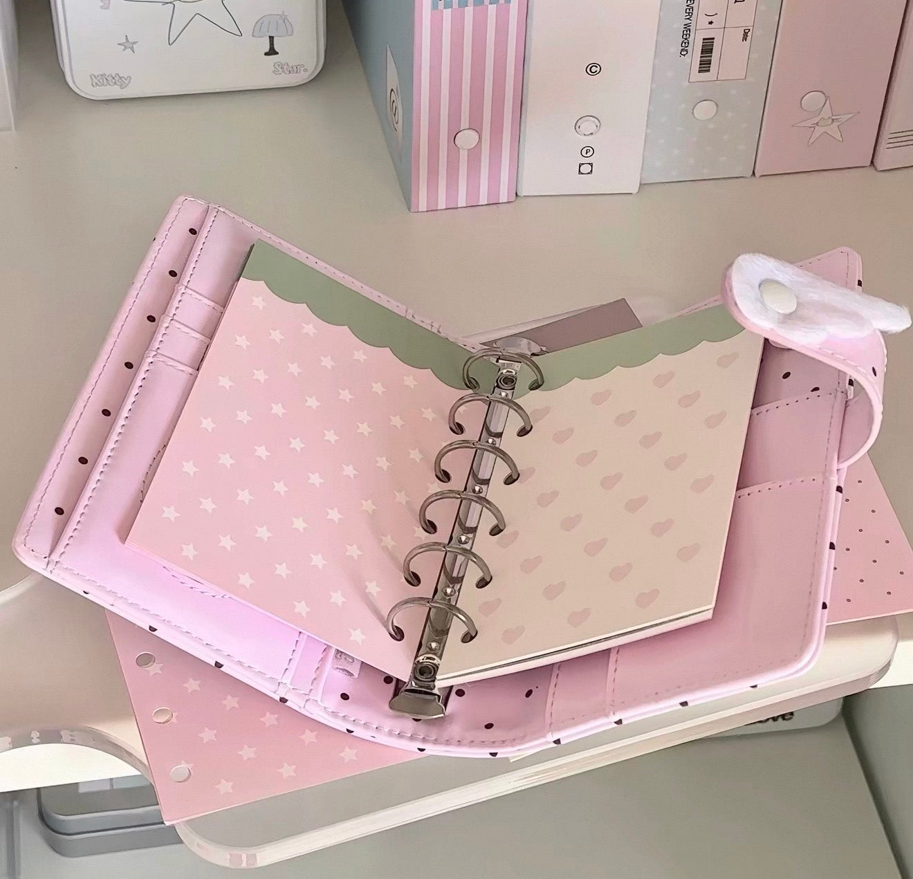 {ribbon shop} strawberry binder refill paper