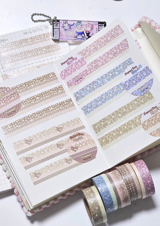 {hipromland} bambi and leopard dote washi tape