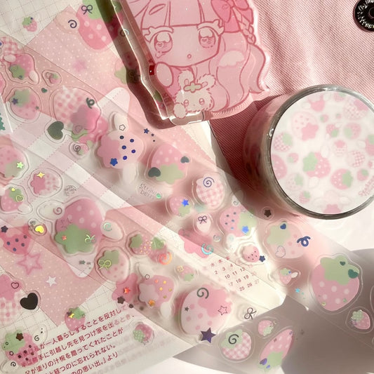 {seolkee illust} angel berry kiss cut tape