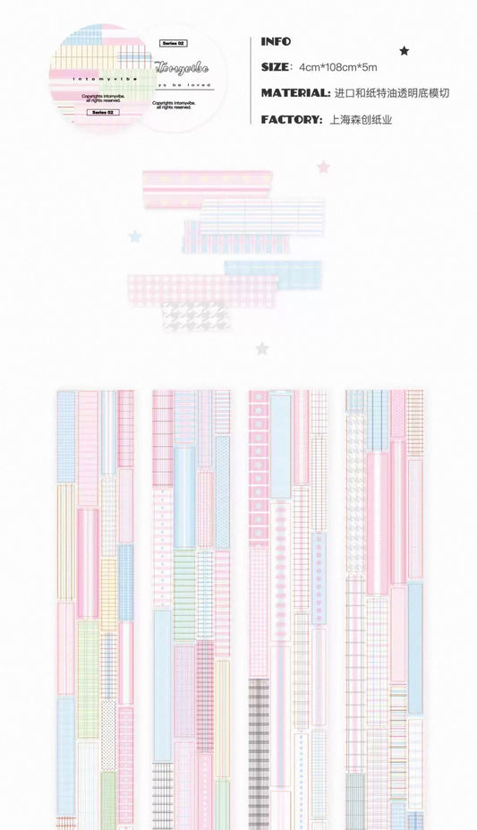 {intomyvibe} rainbow strips kiss cut tape