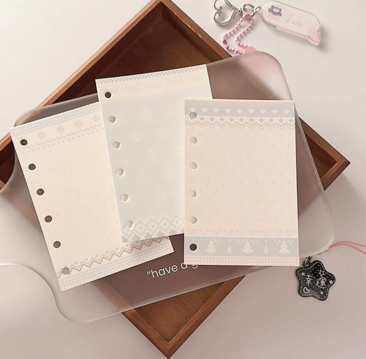 {ribbon shop} winter binder refill paper