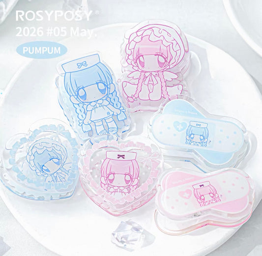 {rosyposy} x pumpum healing acrylic clips