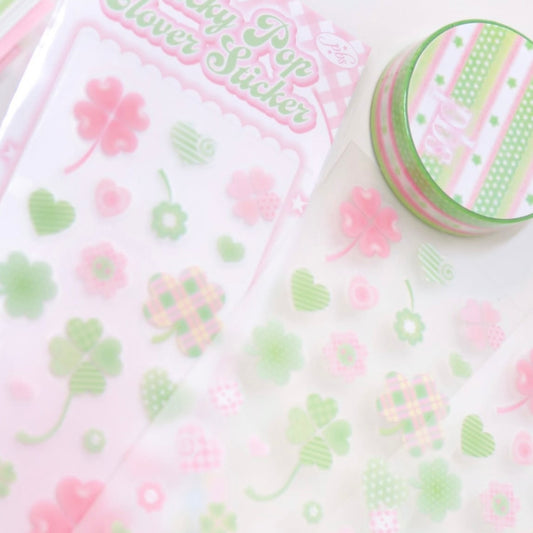 {pearly button} lucky clover