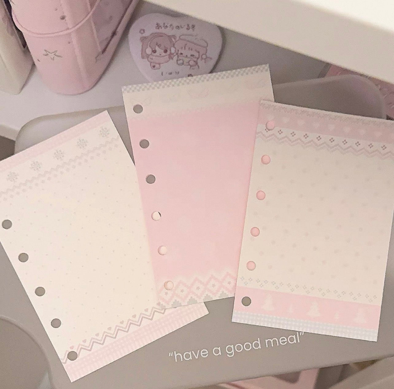 {ribbon shop} winter binder refill paper