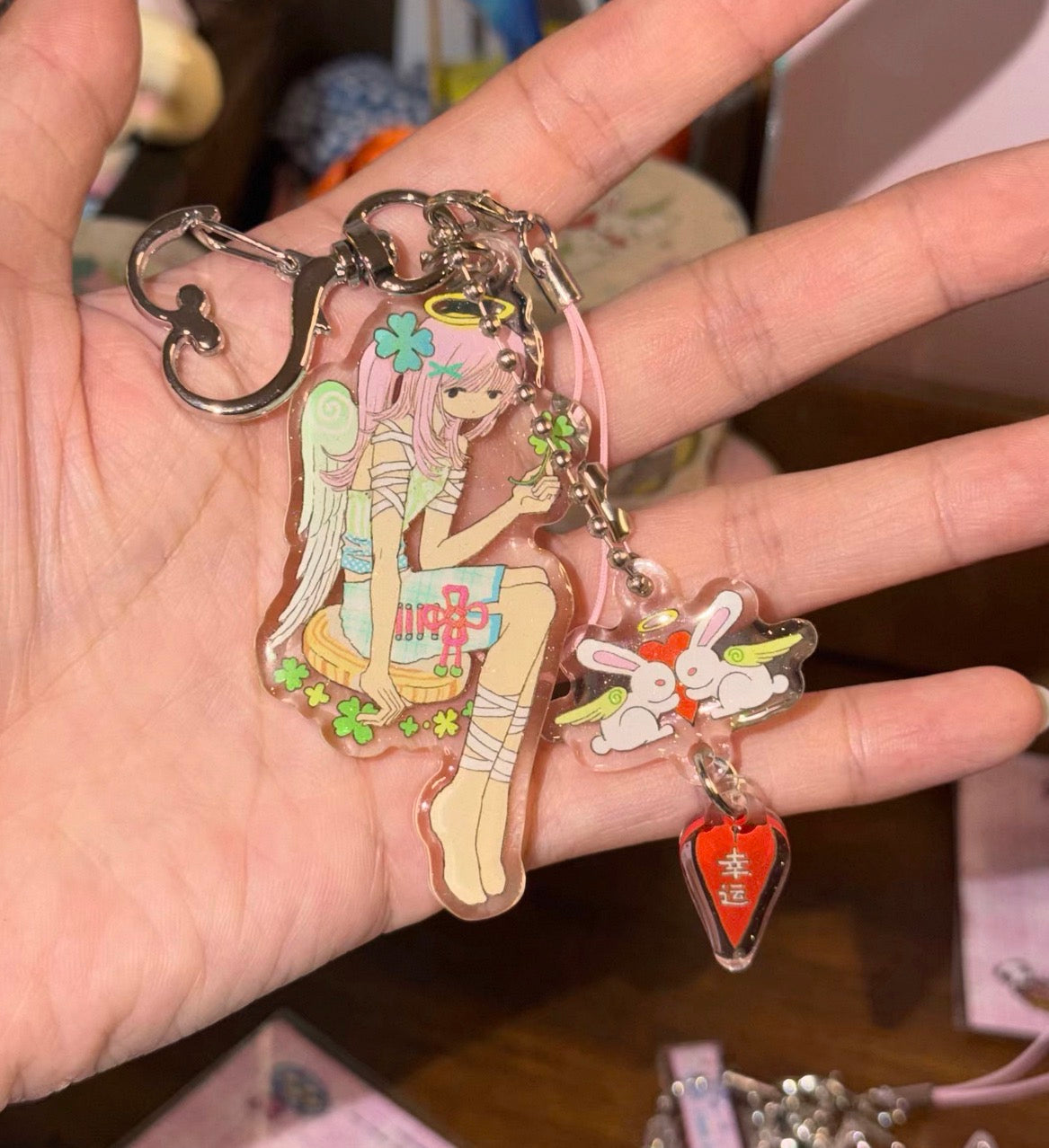 {YAO} lucky sleep acrylic keychains