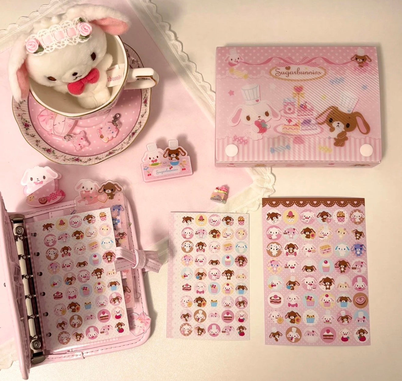 {homemade chestnut} sugarbunnies circle sticker set