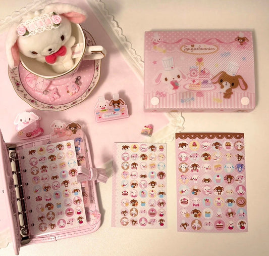 {homemade chestnut} sugarbunnies circle sticker set