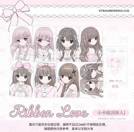 {strawberries & cig} rose ribbon love photocard set
