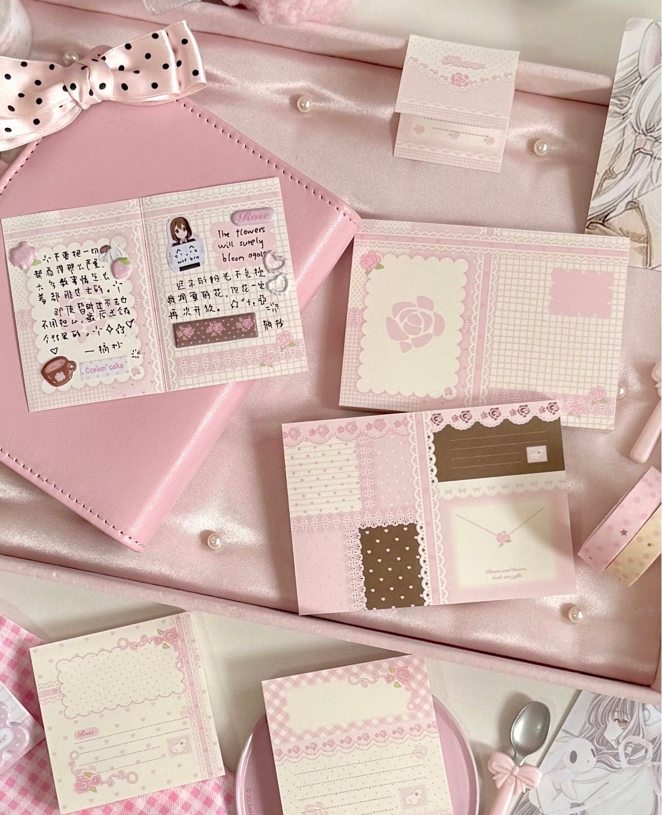 {eating cookies} rose flower note