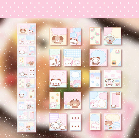 {potatobb} cute writing note kiss cut tape