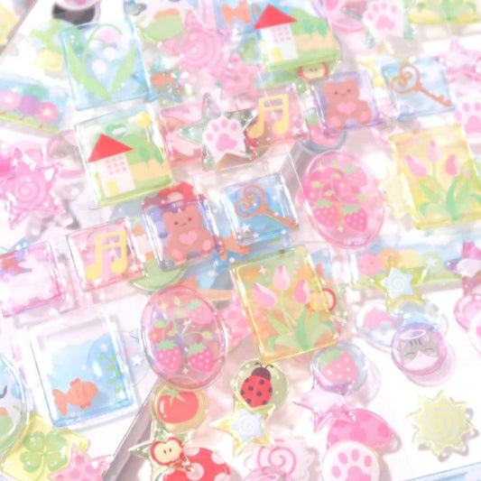 {pearly button} jelly cubes epoxy
