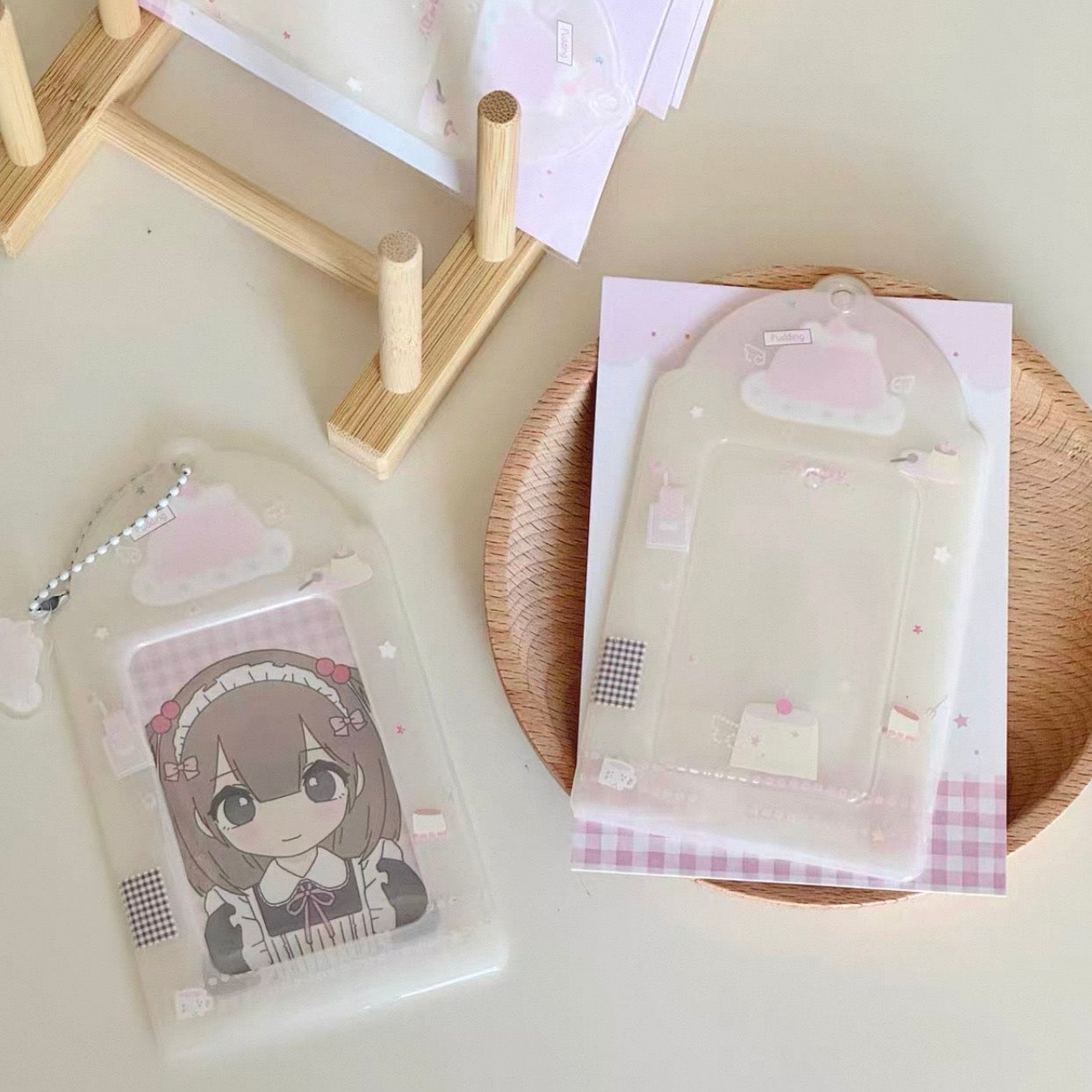 {ribbon shop} milky pudding dessert photocard holder