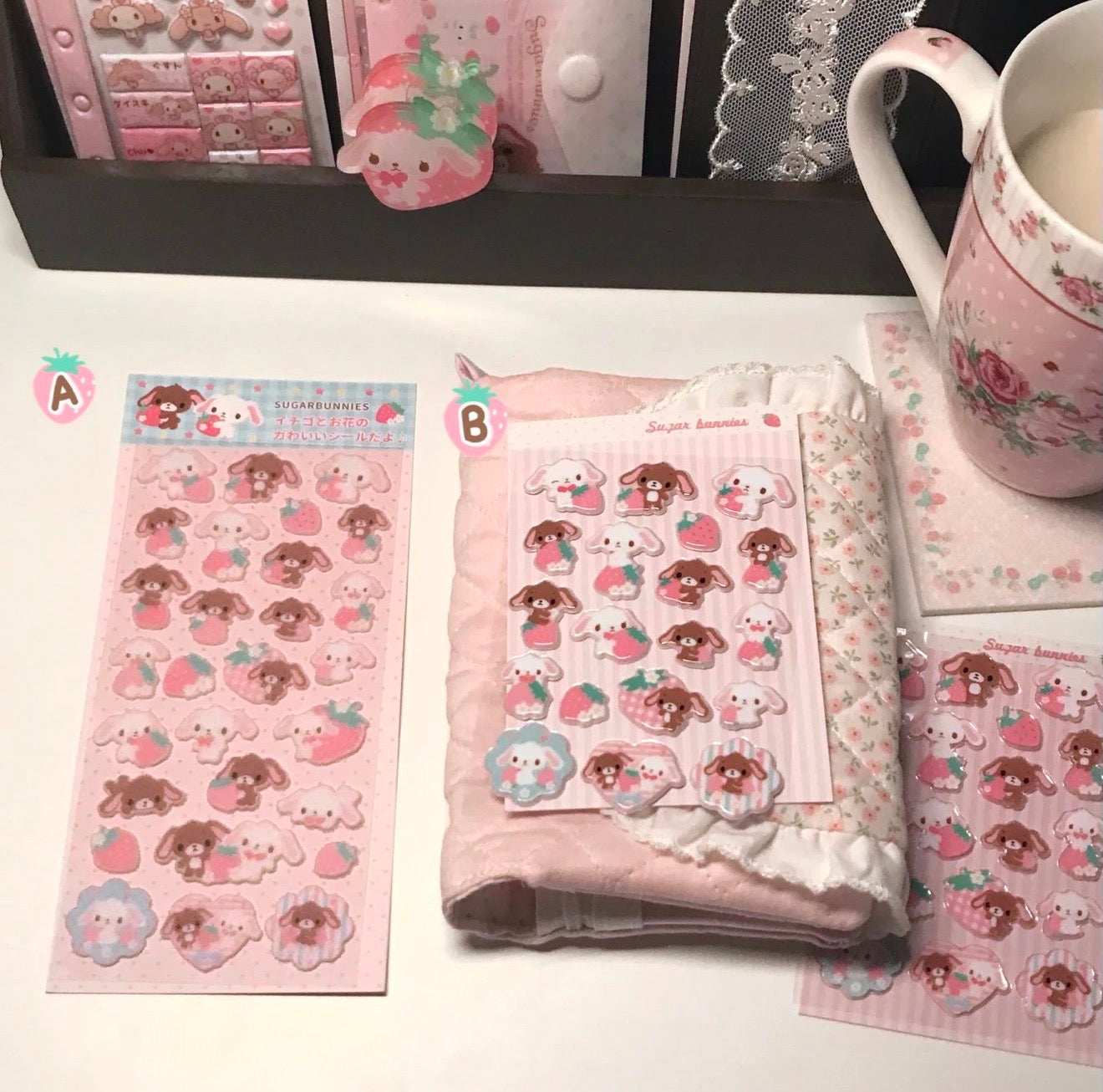 {homemade chestnut} strawberry sugarbunnies sticker