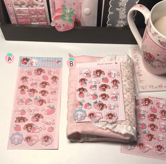 {homemade chestnut} strawberry sugarbunnies sticker