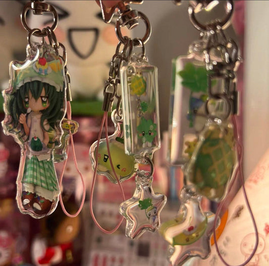 {YAO} caramel melon acrylic keychain