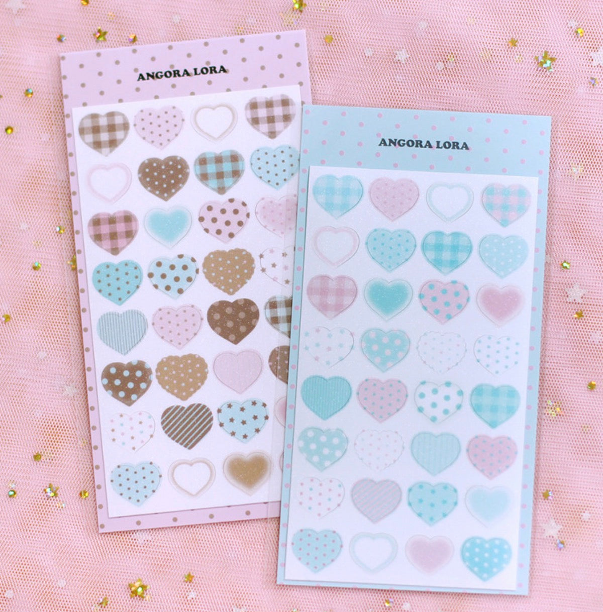 {angora lora} mint heart sticker