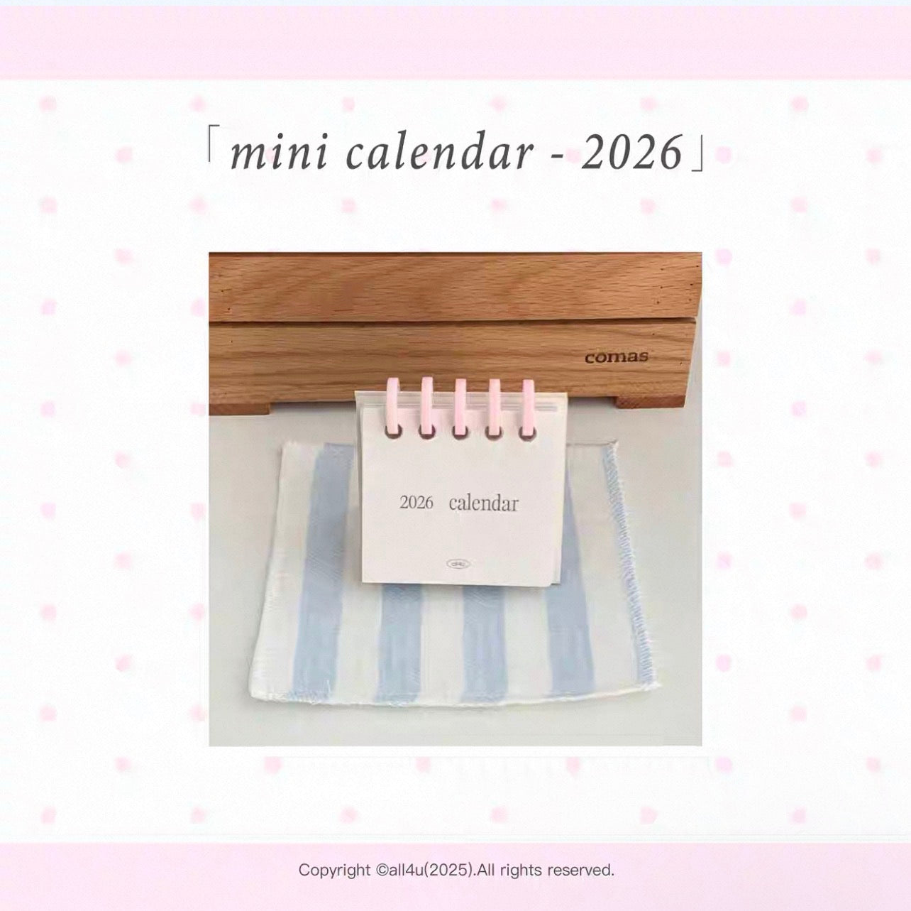 {all4u} mini 2026 calendar