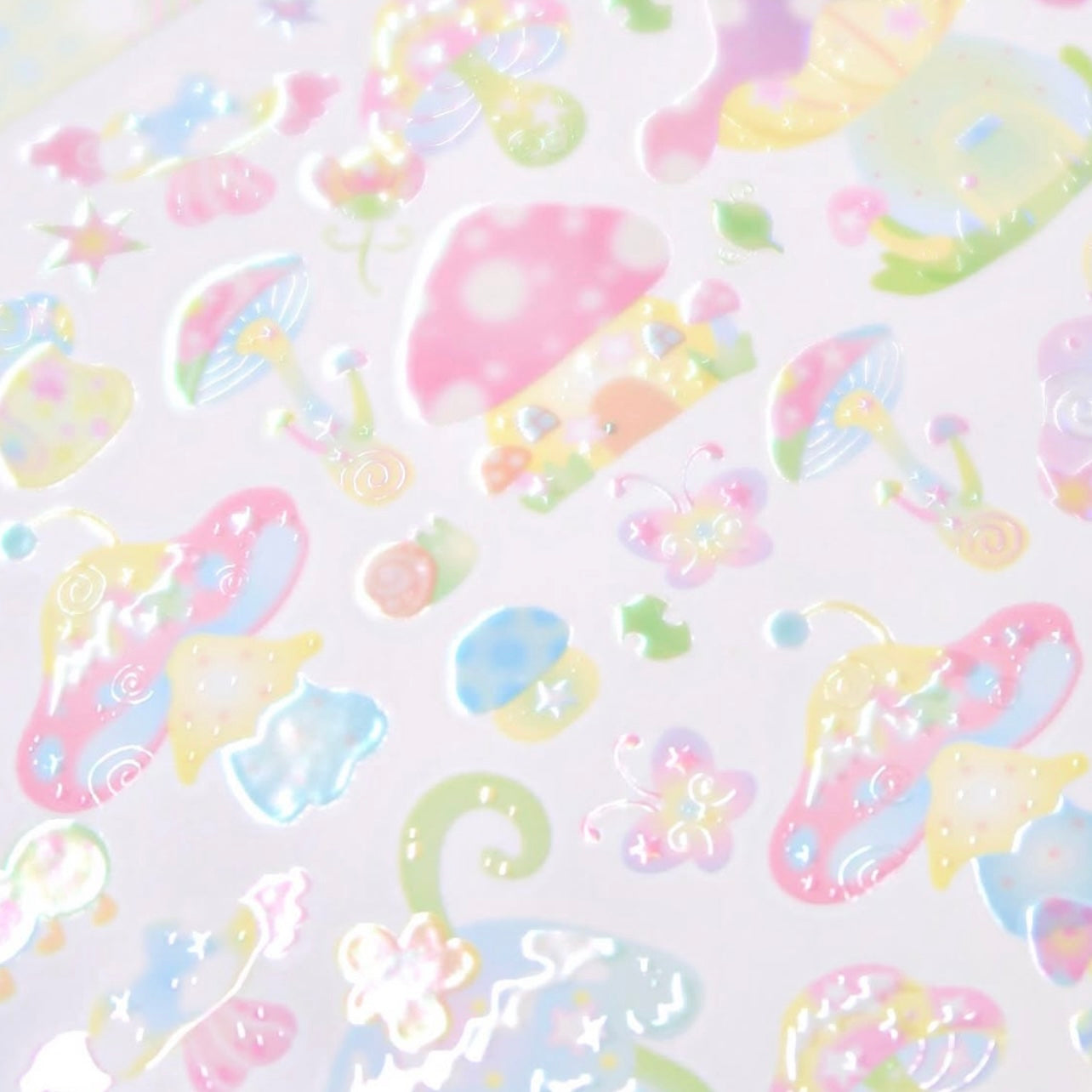 {pearly button} aurora fairy mushrooms kiss cut tape