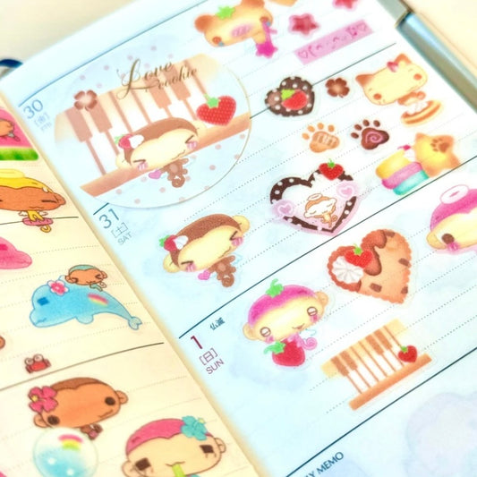 {happy nyang day} love cookie kiss cut tape