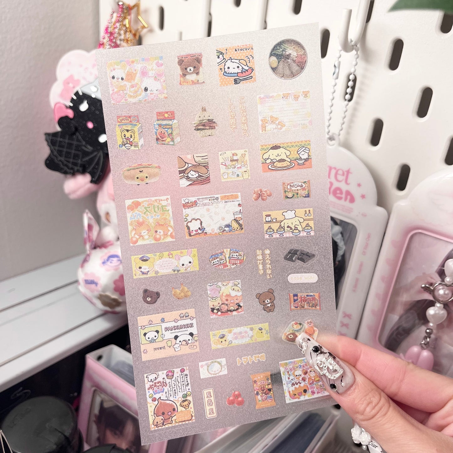 {HRTSTICKER} glittery retro memo