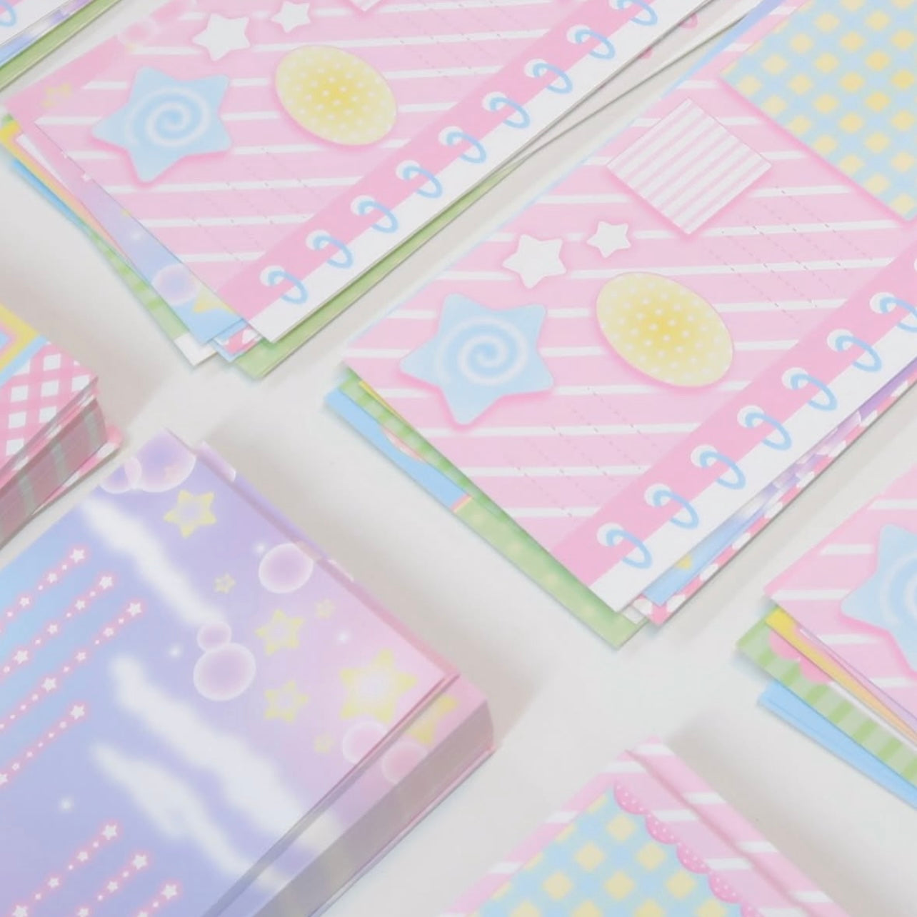 {pearly button} dreamy pastel memo set