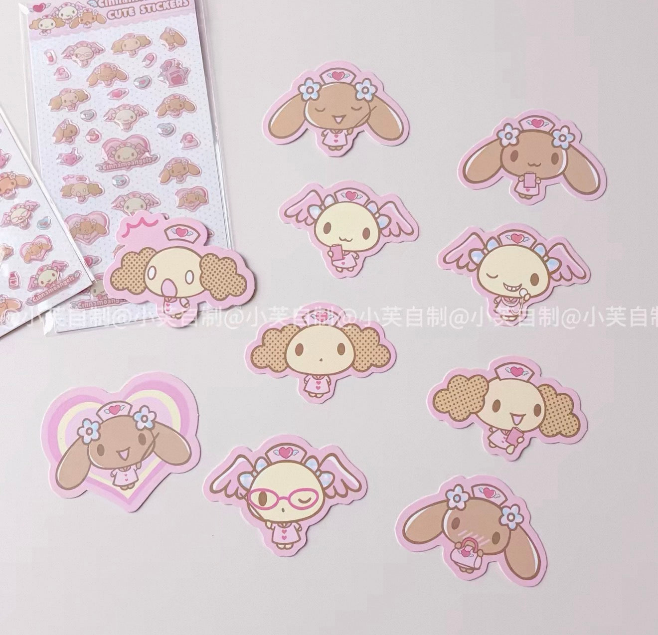 {byfufu} cinnamoangels glittery card set