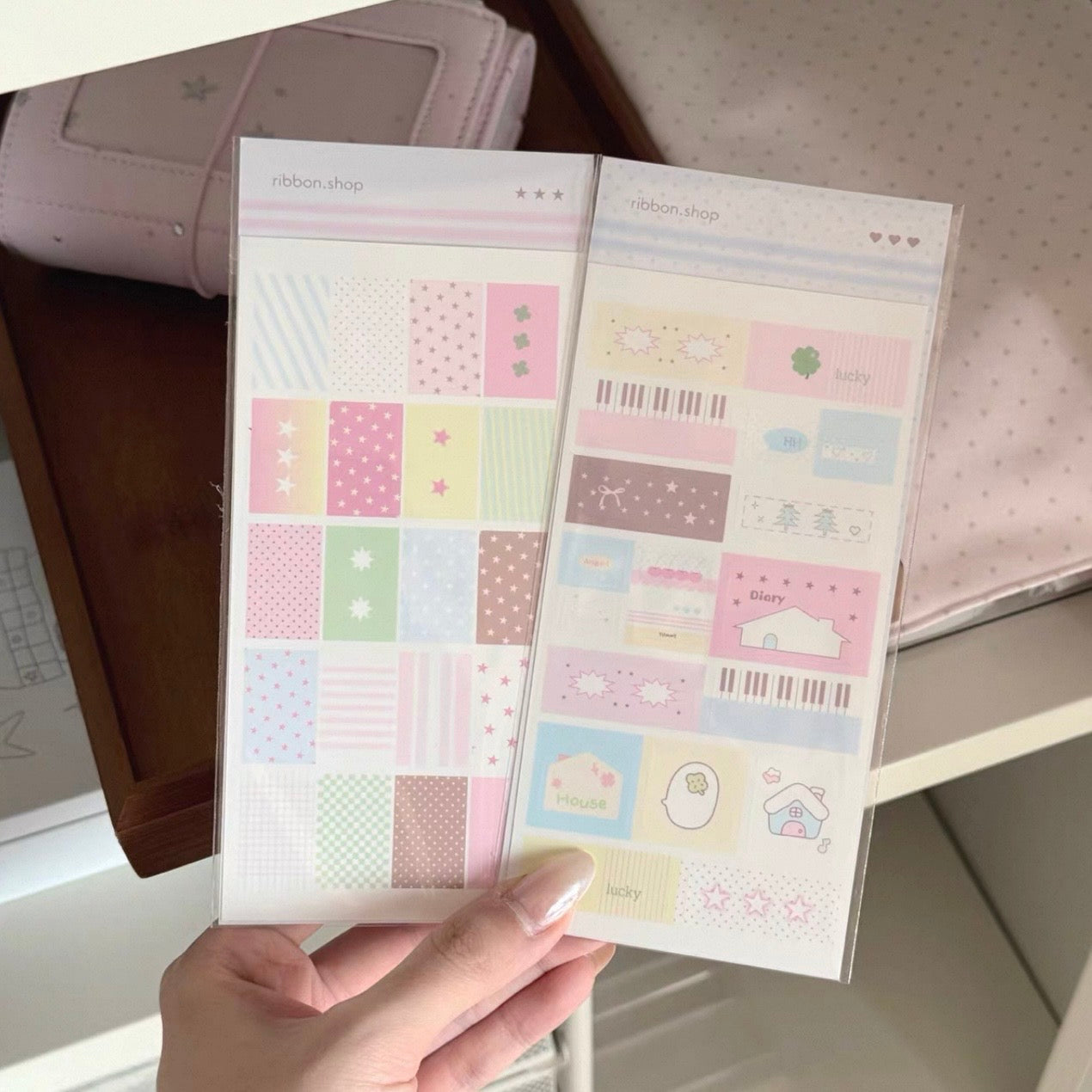 {ribbon shop} label index sticker