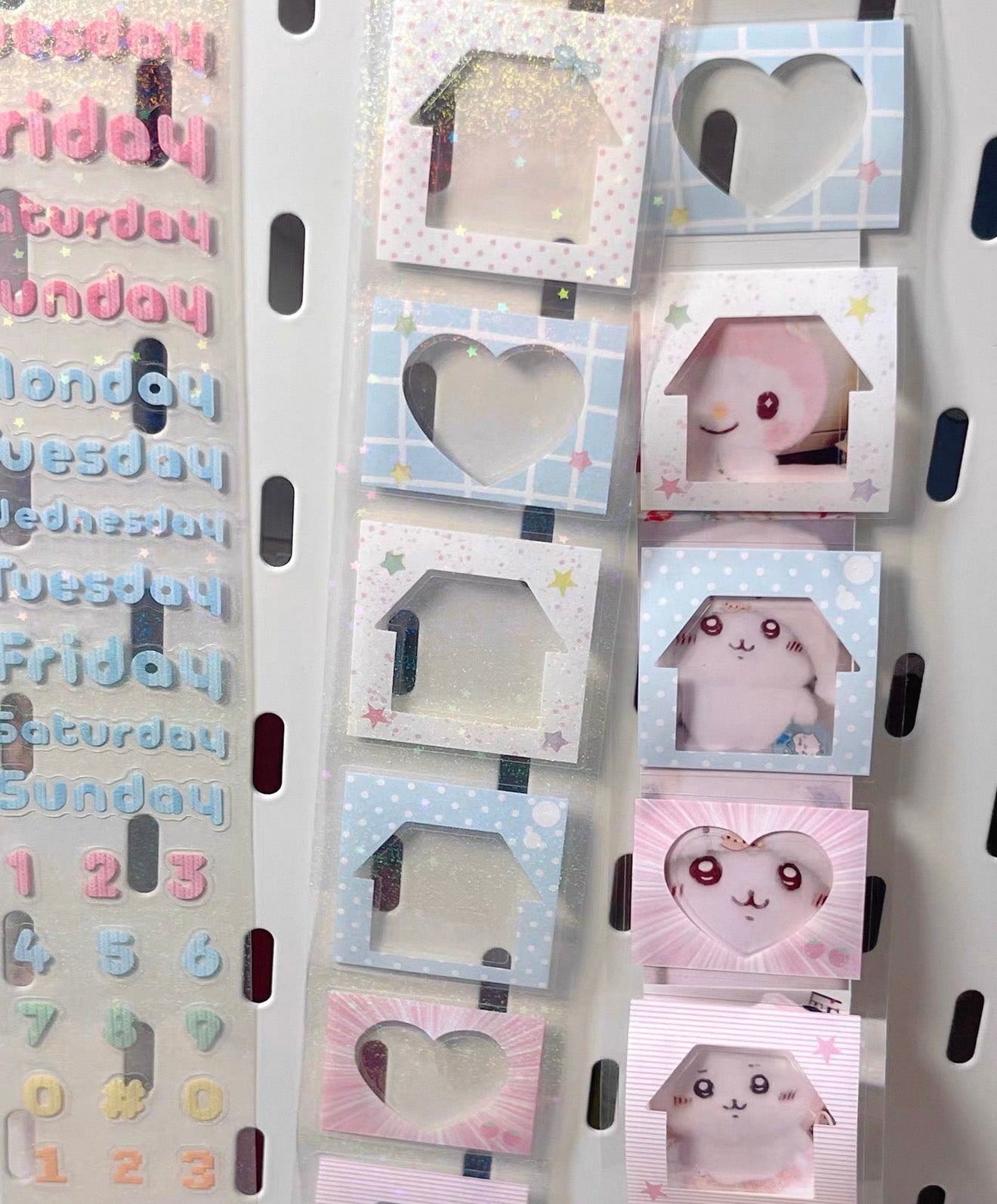 {heart bunny} glittery pet frames kiss cut tape