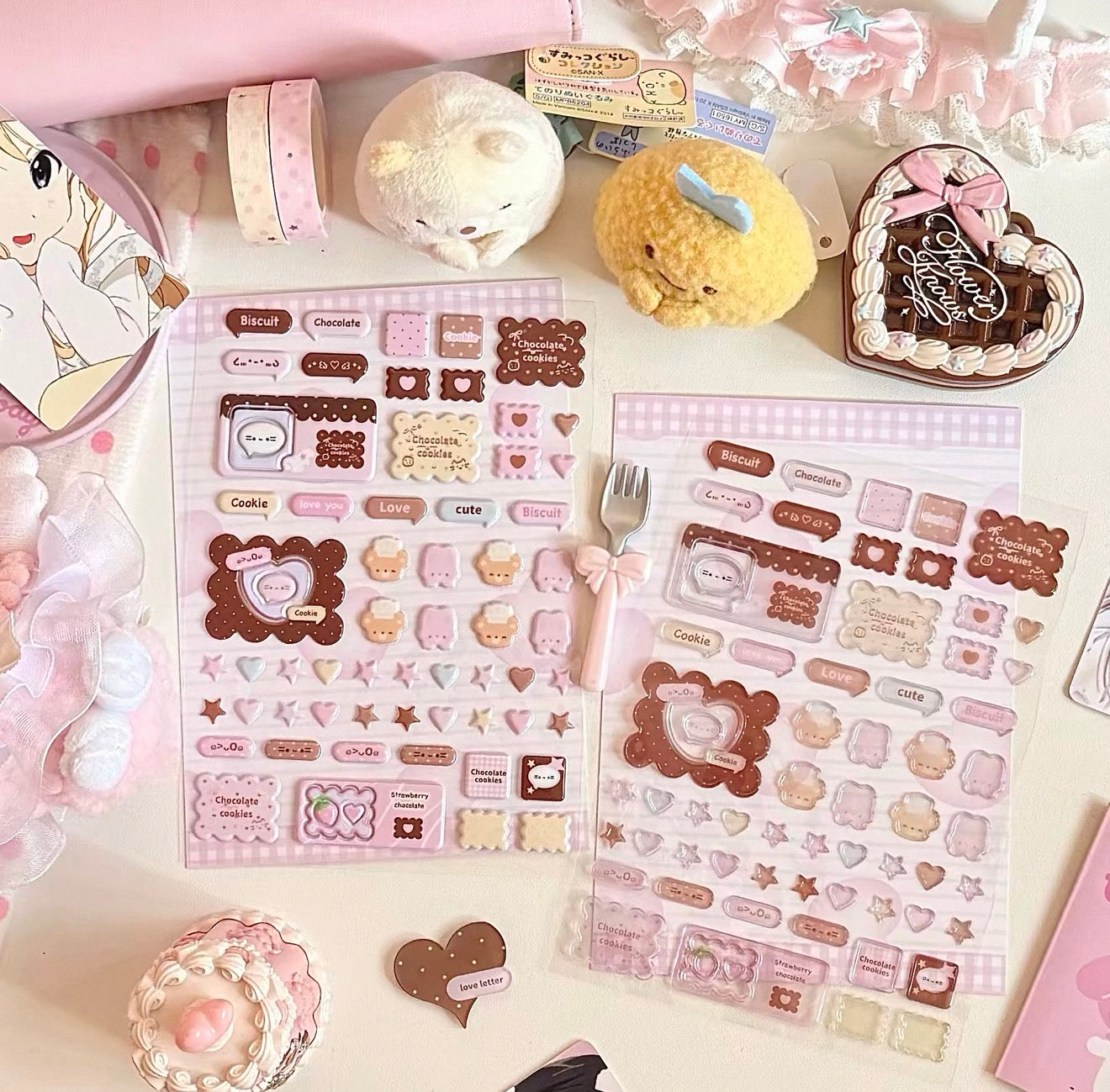 {eating cookies} chocolate biscuit sticker