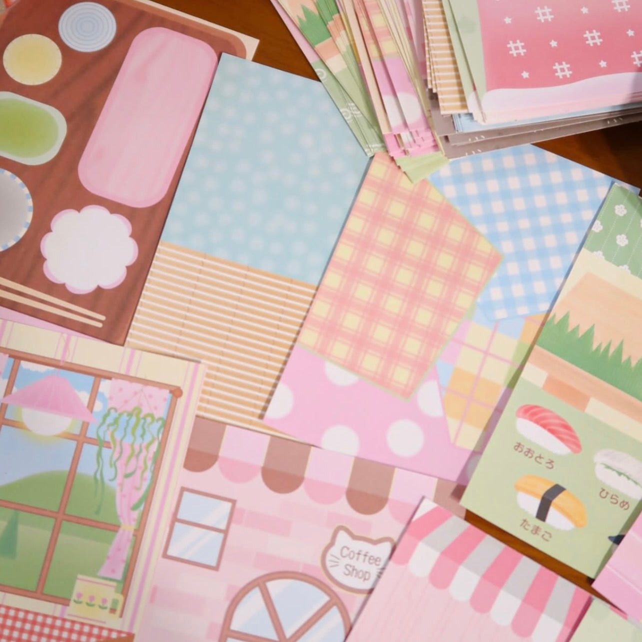 {pearly button} cutie table memo set