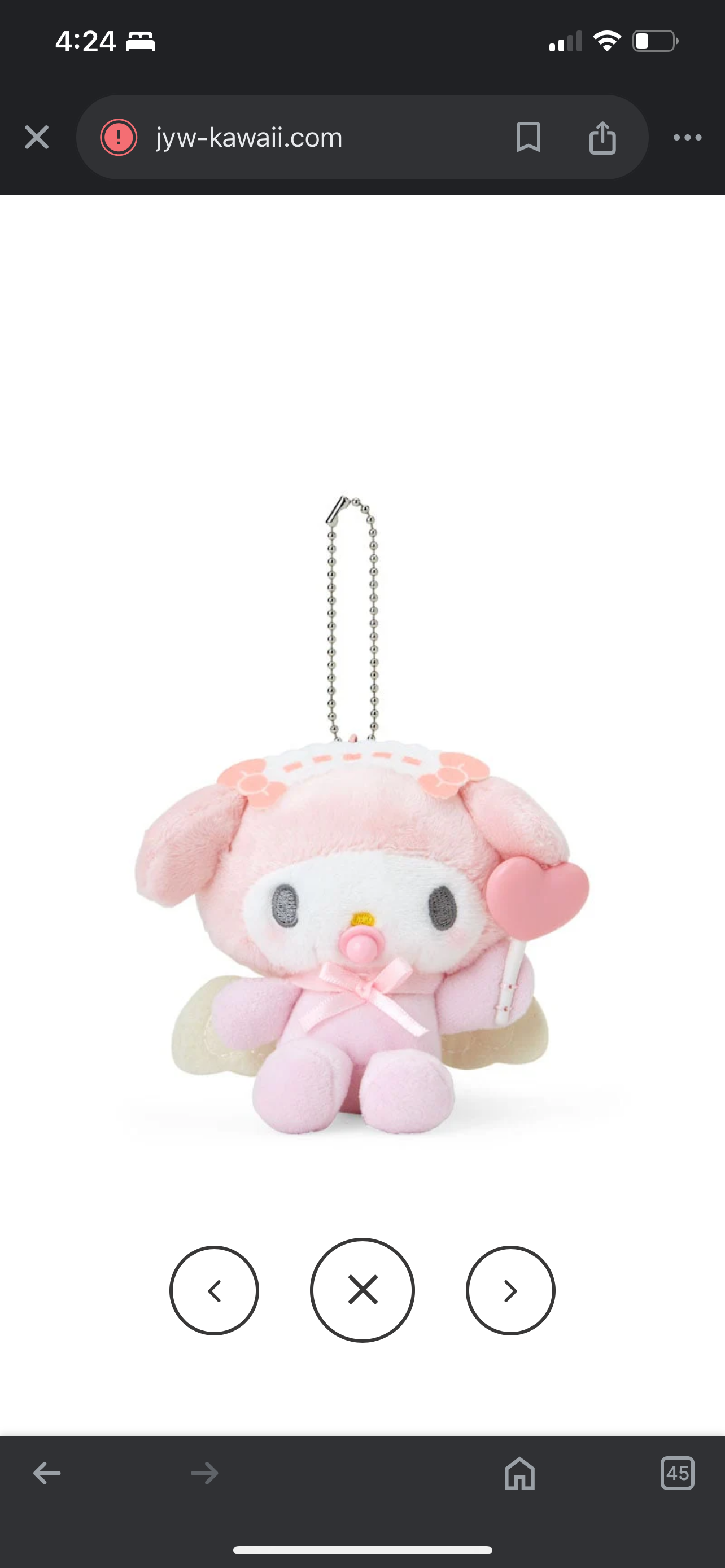 {JAPAN} sanrio baby angel and devil plush keychain