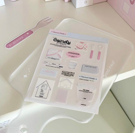 {ribbon shop} dessert shop sticker