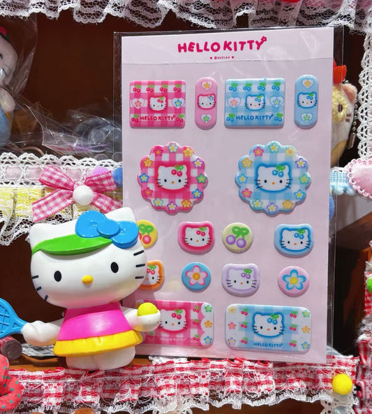 {fei dao} vintage hello kitty puffy gingham print