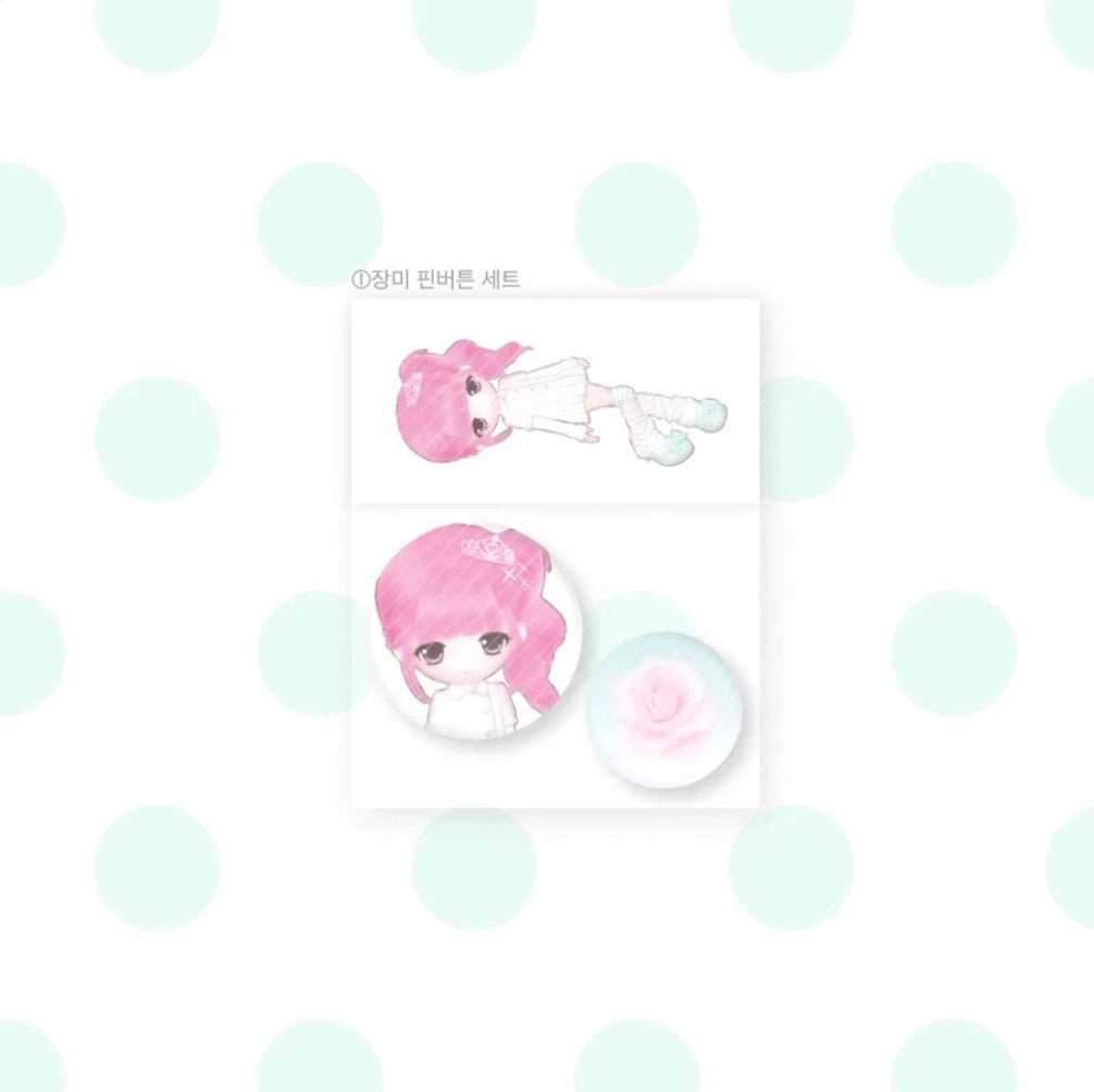 {coral tree} pin button set