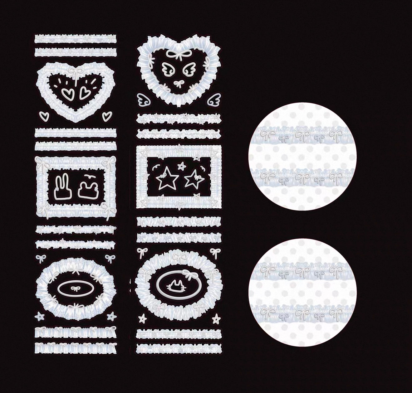 {bali studio} lace frames kiss cut tape
