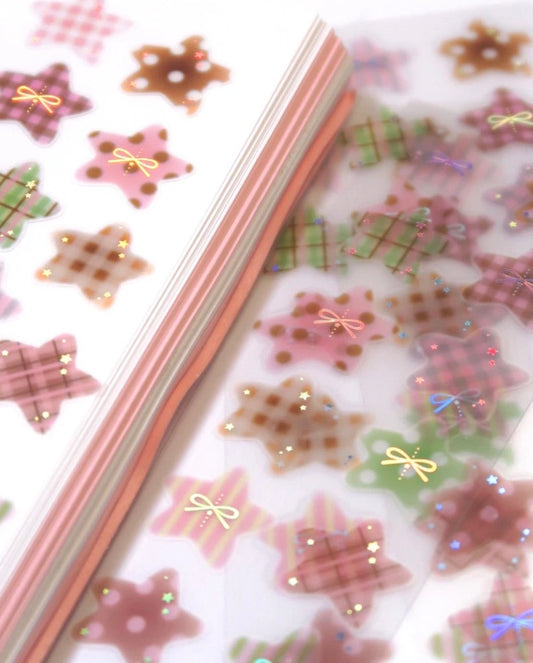 {pearly button} mellow puff stars