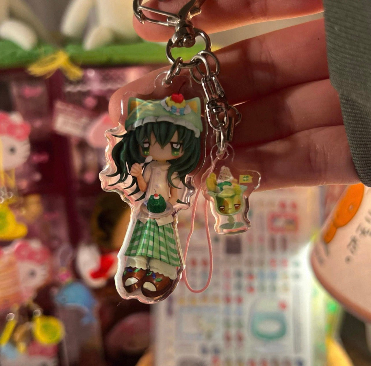 {YAO} caramel melon acrylic keychain
