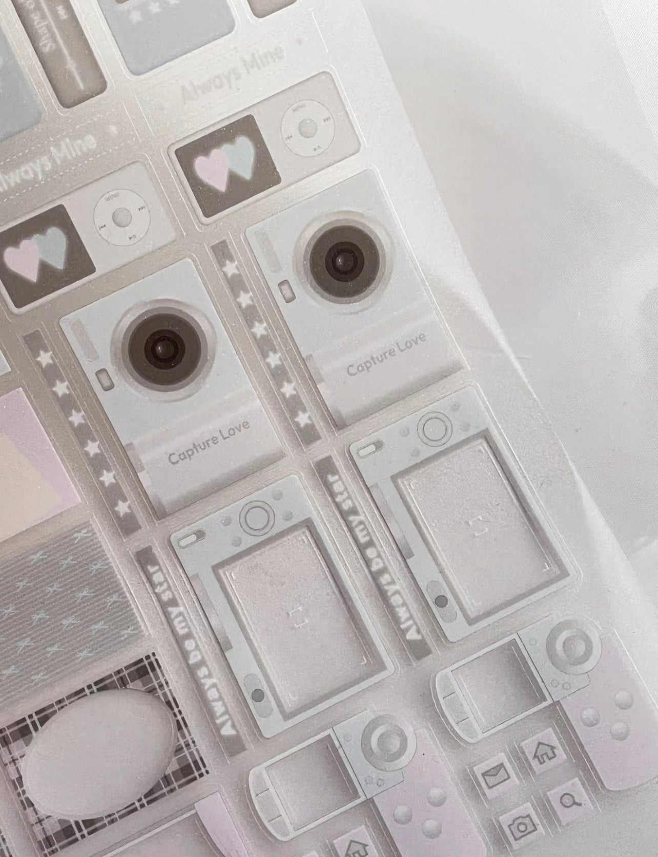 {pinkspark} digital love y2k kiss cut tape
