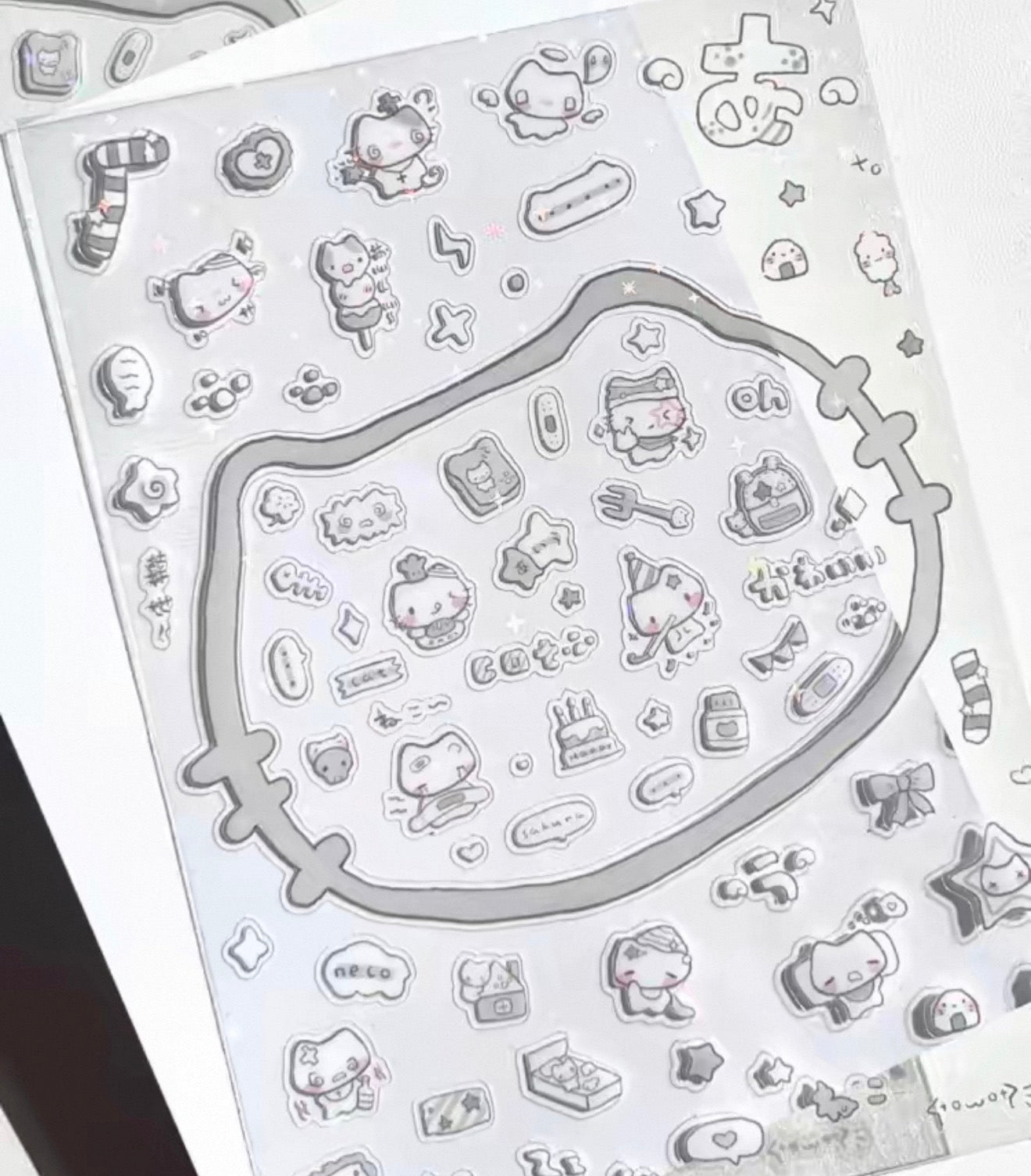 {snow bunny island} kitty deco