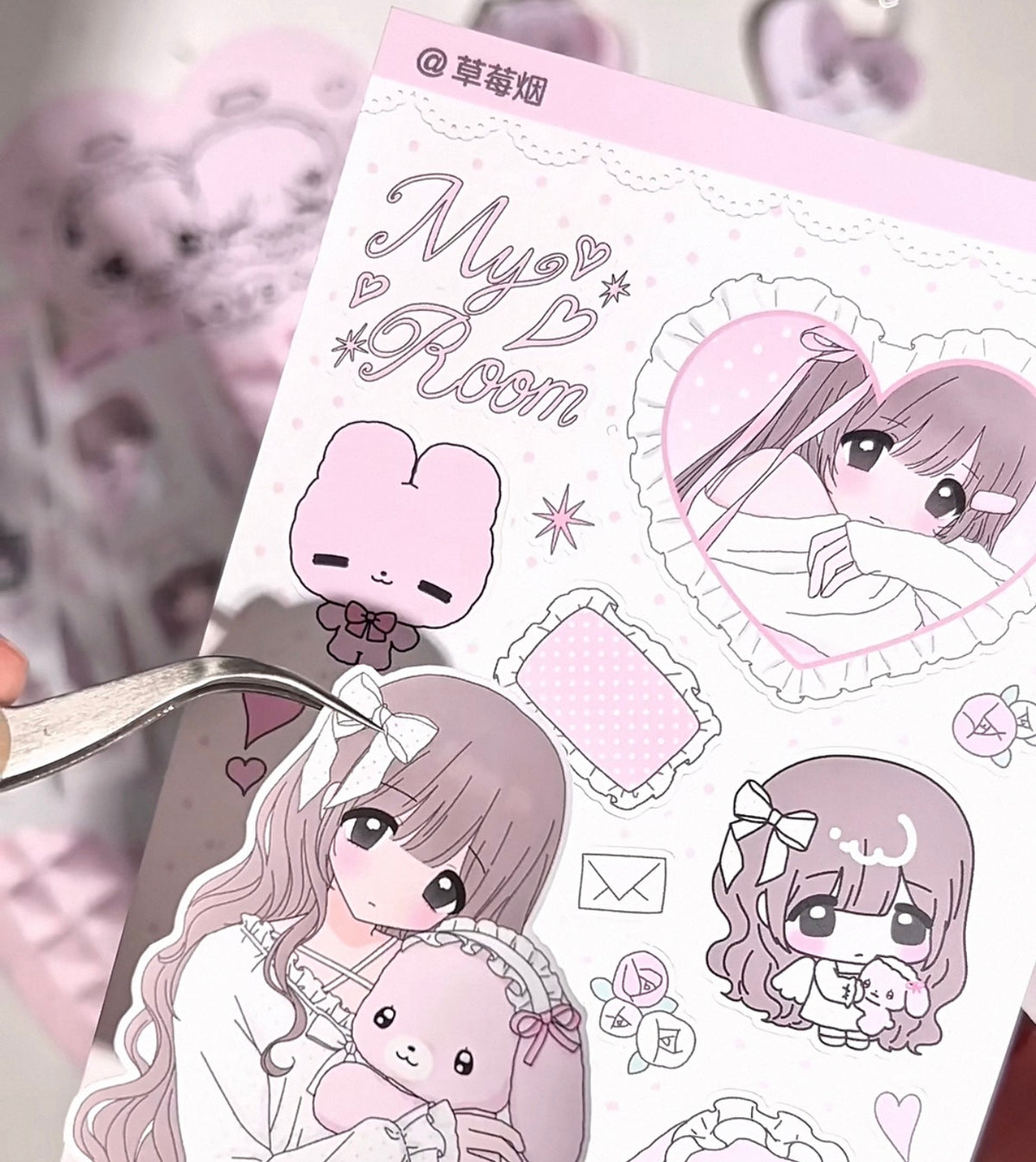 {strawberries & cig} day dream “fluffy” sticker collection