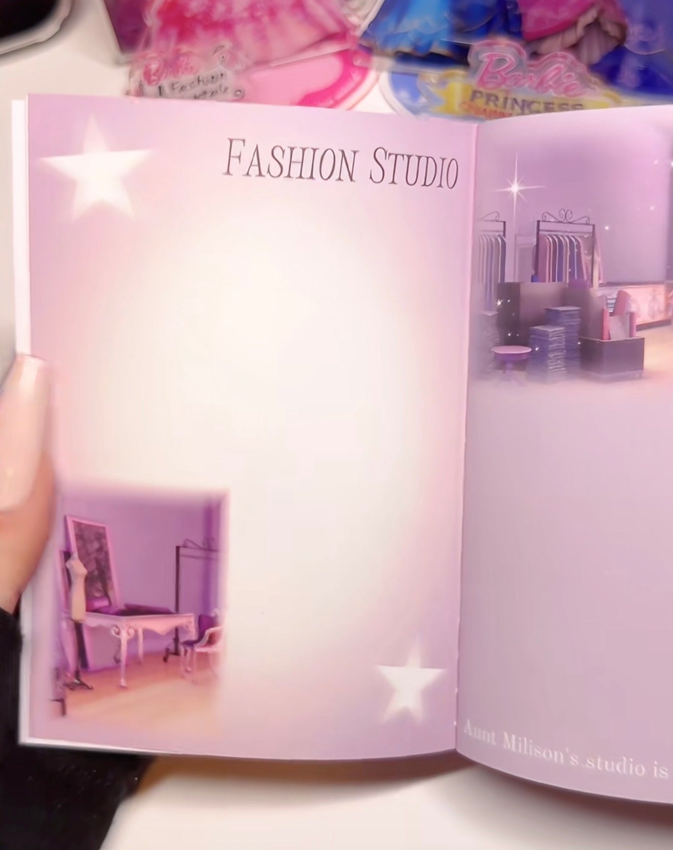 {c-贴纸书} barbie scene deco notebook