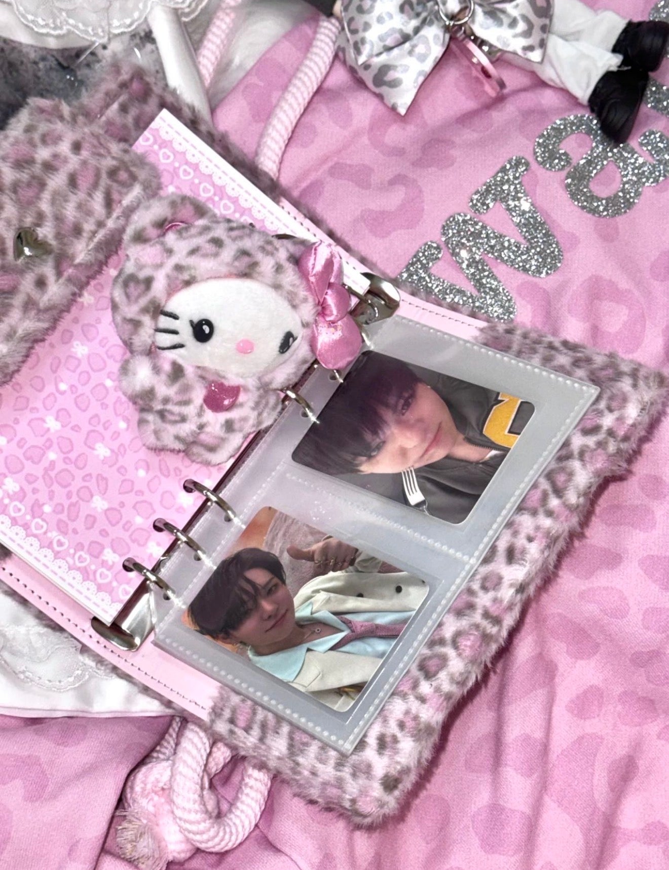 {yomi} a6 pink print fluffy binder