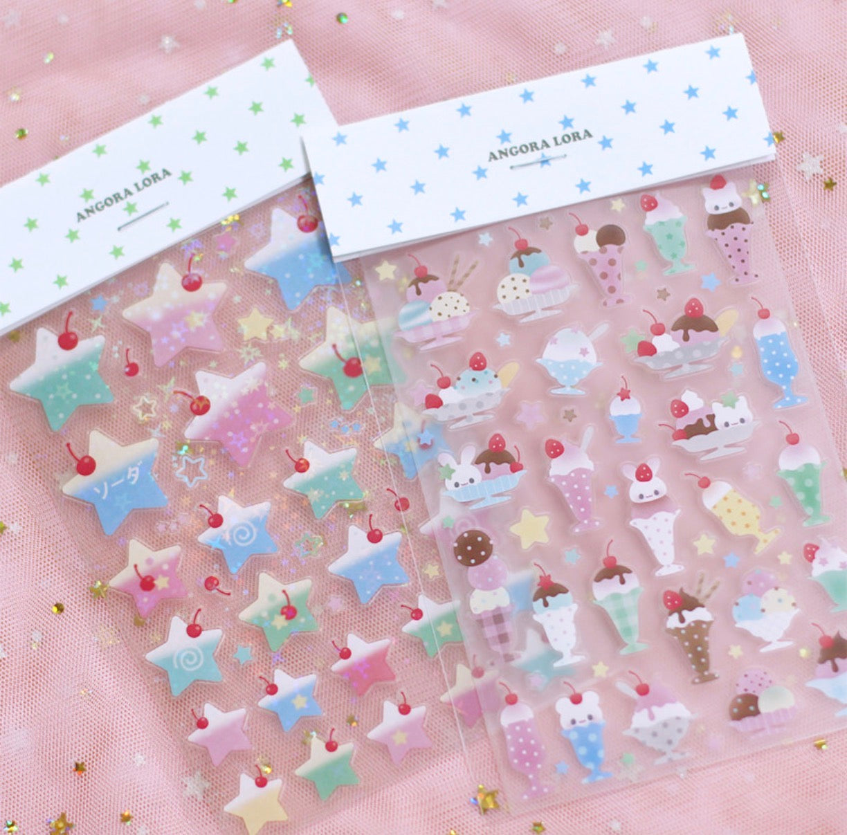 {angora lora} soda parfait & stars