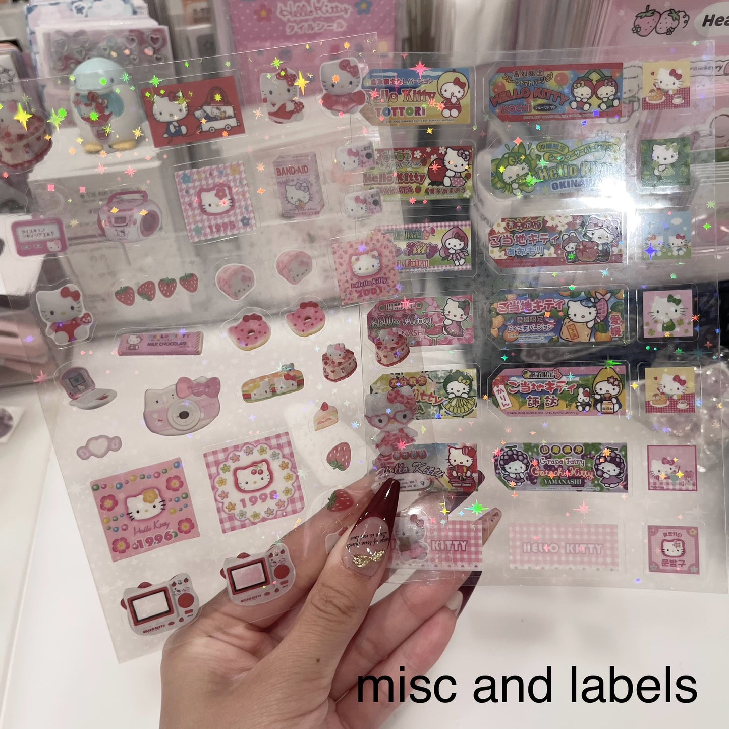 {HRTSEEKER} hello kitty holo stickers