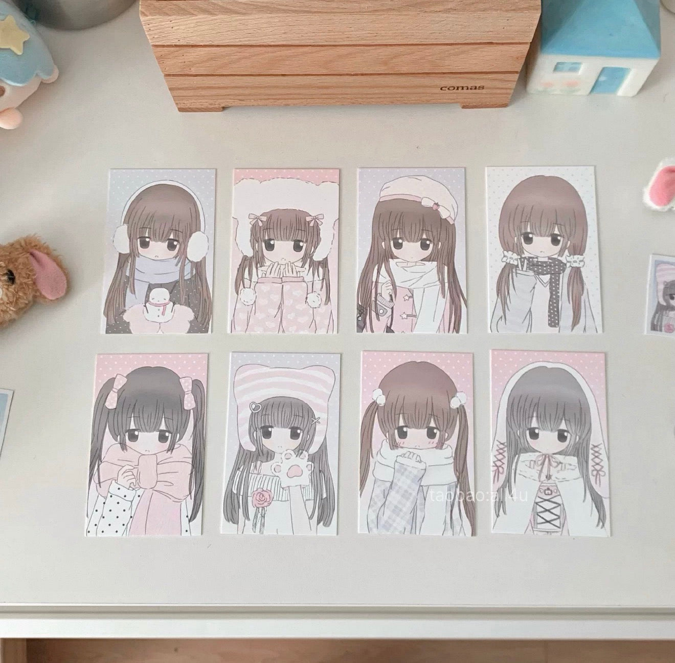 {all4u} winter photo card set