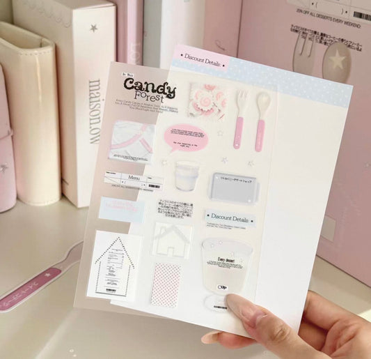 {ribbon shop} dessert shop sticker