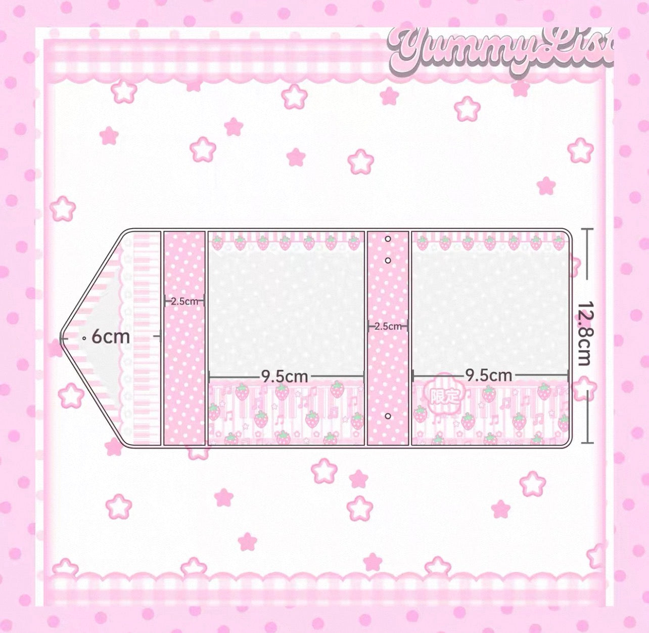 {yummylist} m5 glitter strawberry envelope binder